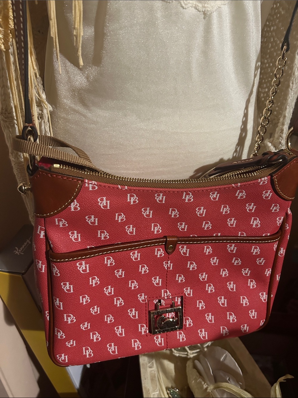 Dooney & Bourke Coral Red Signature Crossbody